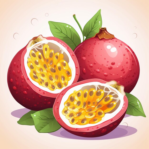 Passion fruit cartoon vector