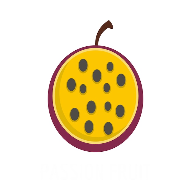 Passion fruit icon Flat illustration of passion fruit vector icon isolated on white background