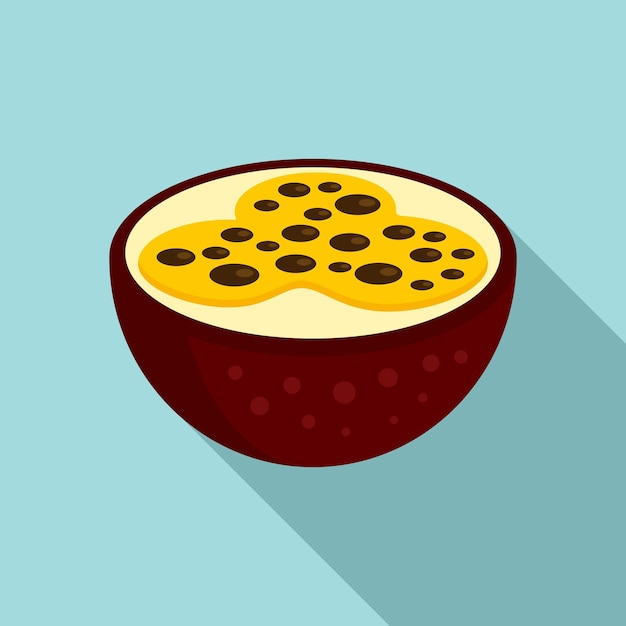 Passion fruit icon flat illustration of passion fruit vector icon for web design