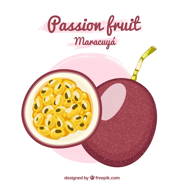 Vector passion fruit maracuyá