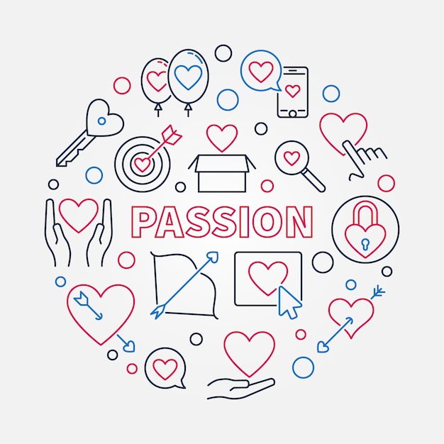 Passion round illustration