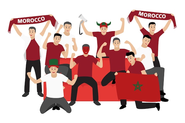 Passionate football fans from morocco