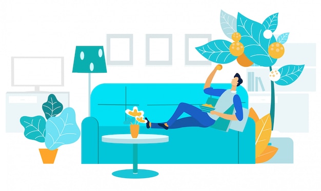 Passive Home Recreation Flat Vector Illustration