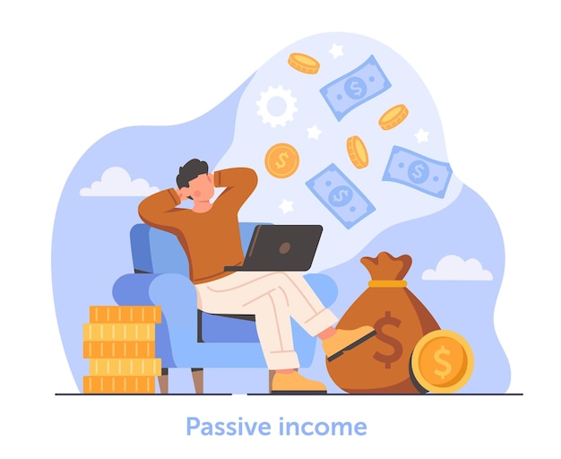 Vector passive income concept