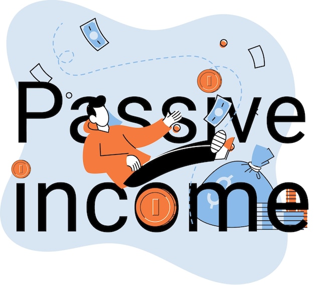 Reddito passivo interessi su depositi dividendi investimenti monetizzazione online ottenere profitti dagli investimenti lavoro a distanza e freelance idea di crescita finanziaria e sviluppo aziendale