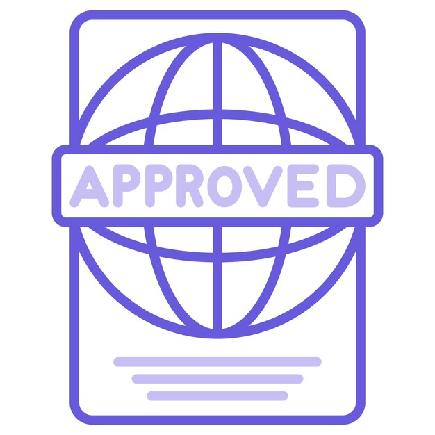 Passport approved vector illustration