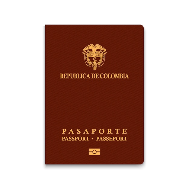 Vector passport of colombia