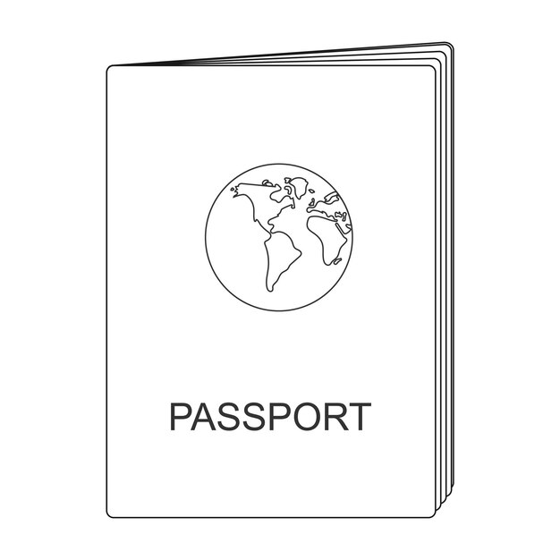 Vector passport icon vector