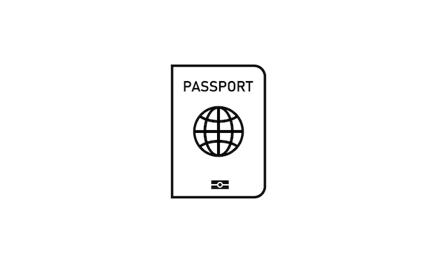 Vector passport iconinternational passport cover template