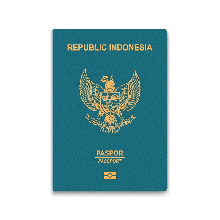 Vector passport of indonesia