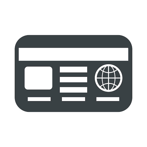 Vector passport or resident card icon