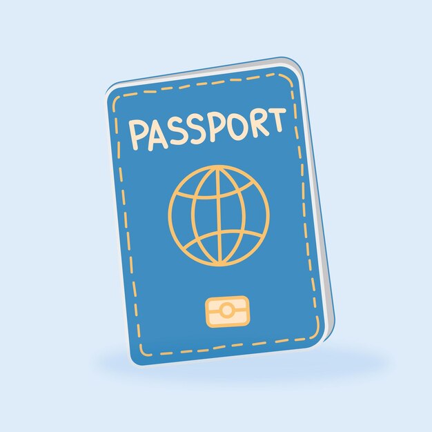 Vector passport vector illustration