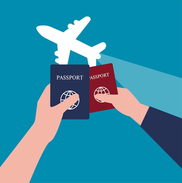 Passaporto con biglietto aereo, passaporto world traveller