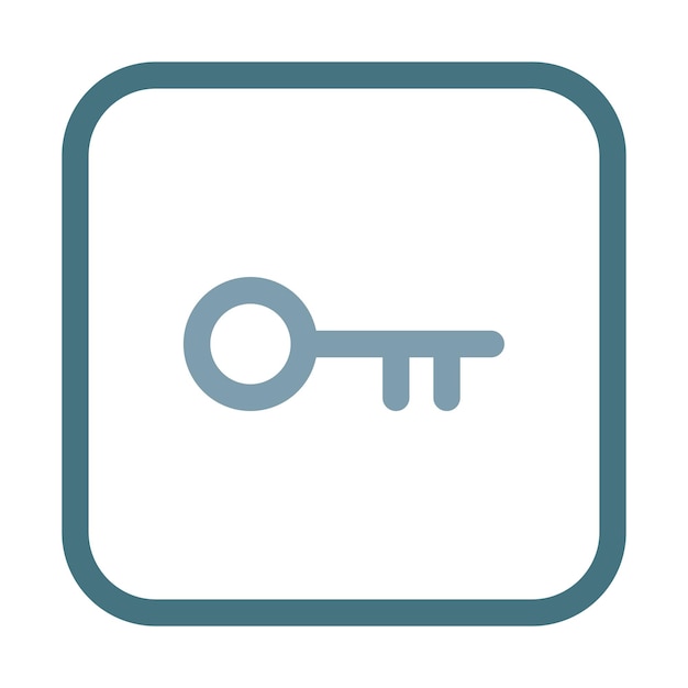 Password Key Flat Illustration