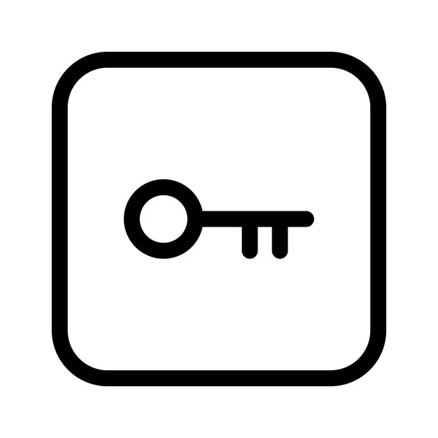 Vector password key line illustration