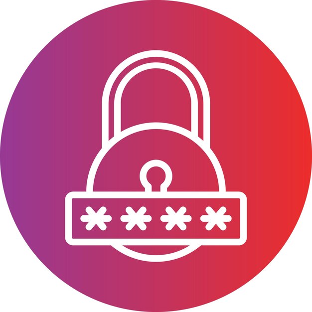 Vector password locked icon style