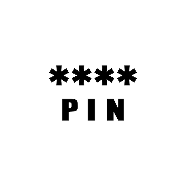 Password Pin vector icon Simple flat symbol on white background