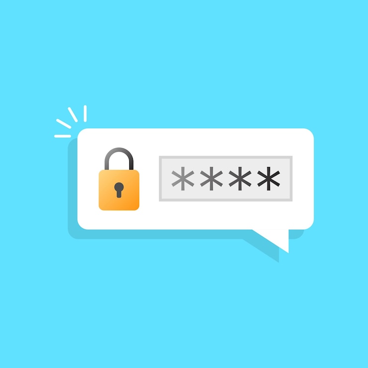 Vector password protected icon in flat style authentication vector illustration on isolated background login verification sign business concept