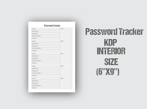 Password Tracker template