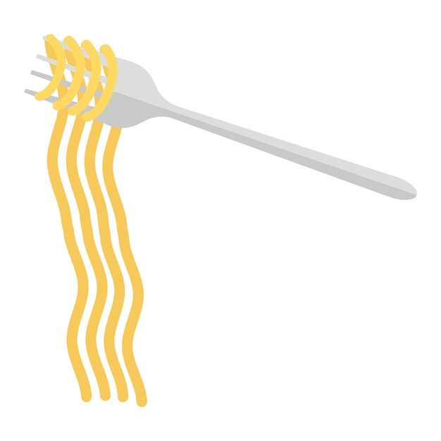 Vector pasta and fork