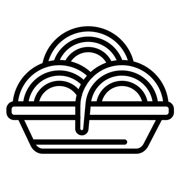 Pasta vector icon illustration of Restaurant iconset