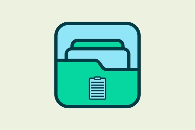 paste folder icon icon related to ui elements suitable for web site app user interfaceselement printable etc flat line icon style simple vector design editable
