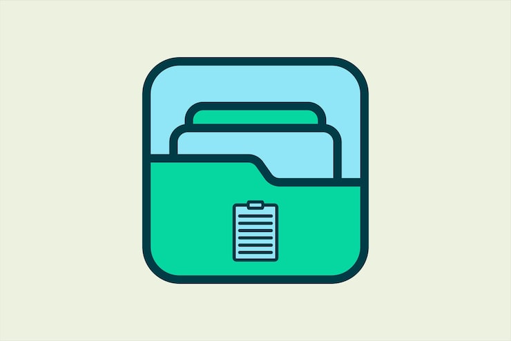 Vector paste folder icon icon related to ui elements suitable for web site app user interfaceselement printable etc flat line icon style simple vector design editable