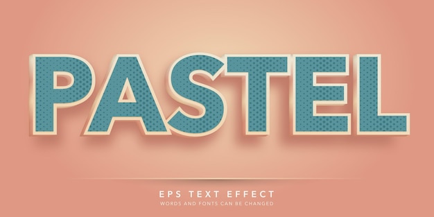 Pastel 3d editable text effect