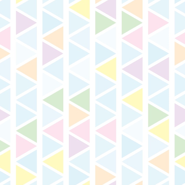 Pastel abstract geometric vector pattern with triangles seamless repeat background