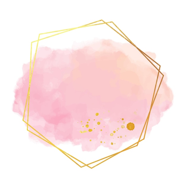 Pastel aquarel met gouden frame