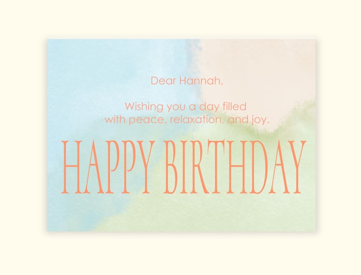 Vector 파스텔 생일 카드 인사 카드 소원