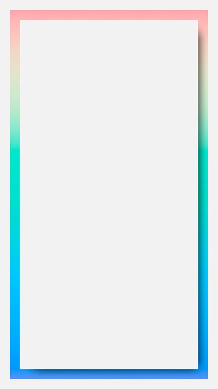 Vector pastel blue and green holographic pattern frame mobile phone wallpaper vector