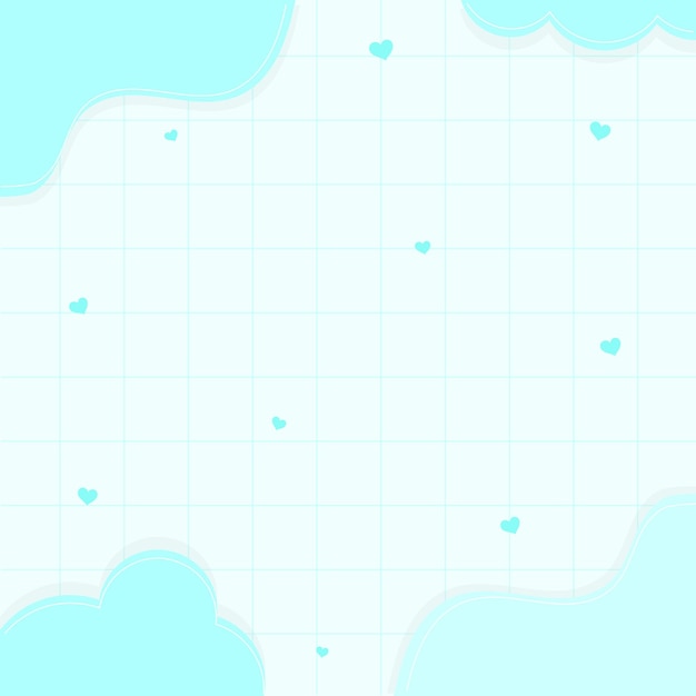 Pastel Blue Heart Background