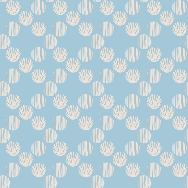 Vector pastel blue seamless grid pattern with dots doodle geometric abstract illustration