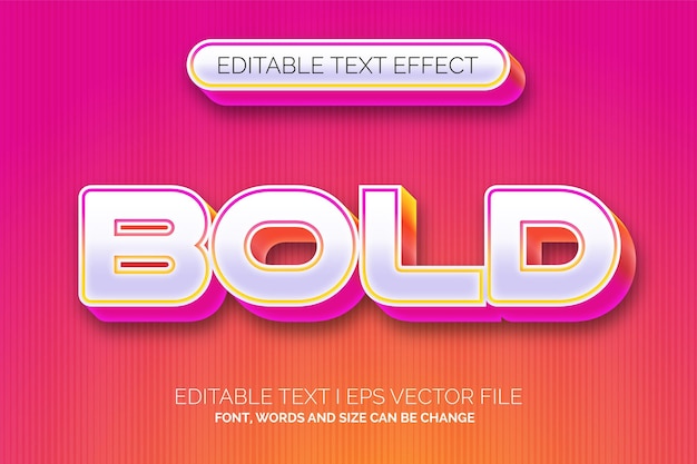 Pastel bold text effect