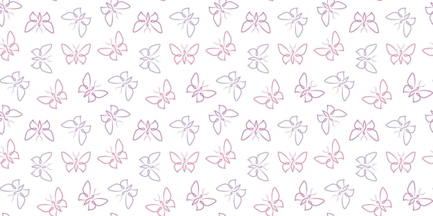 Vector pastel butterfly background vector pattern random