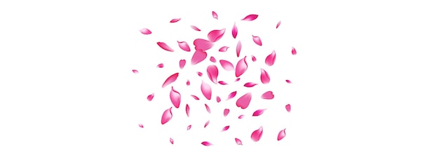 パステルチェリー花びらベクトルパノラマ背景。紫の花の蓮の花びらのテンプレート。花びらソフトカード。招待アップル花びらのポスター。