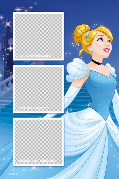 Pastel Cinderella Photo Collage