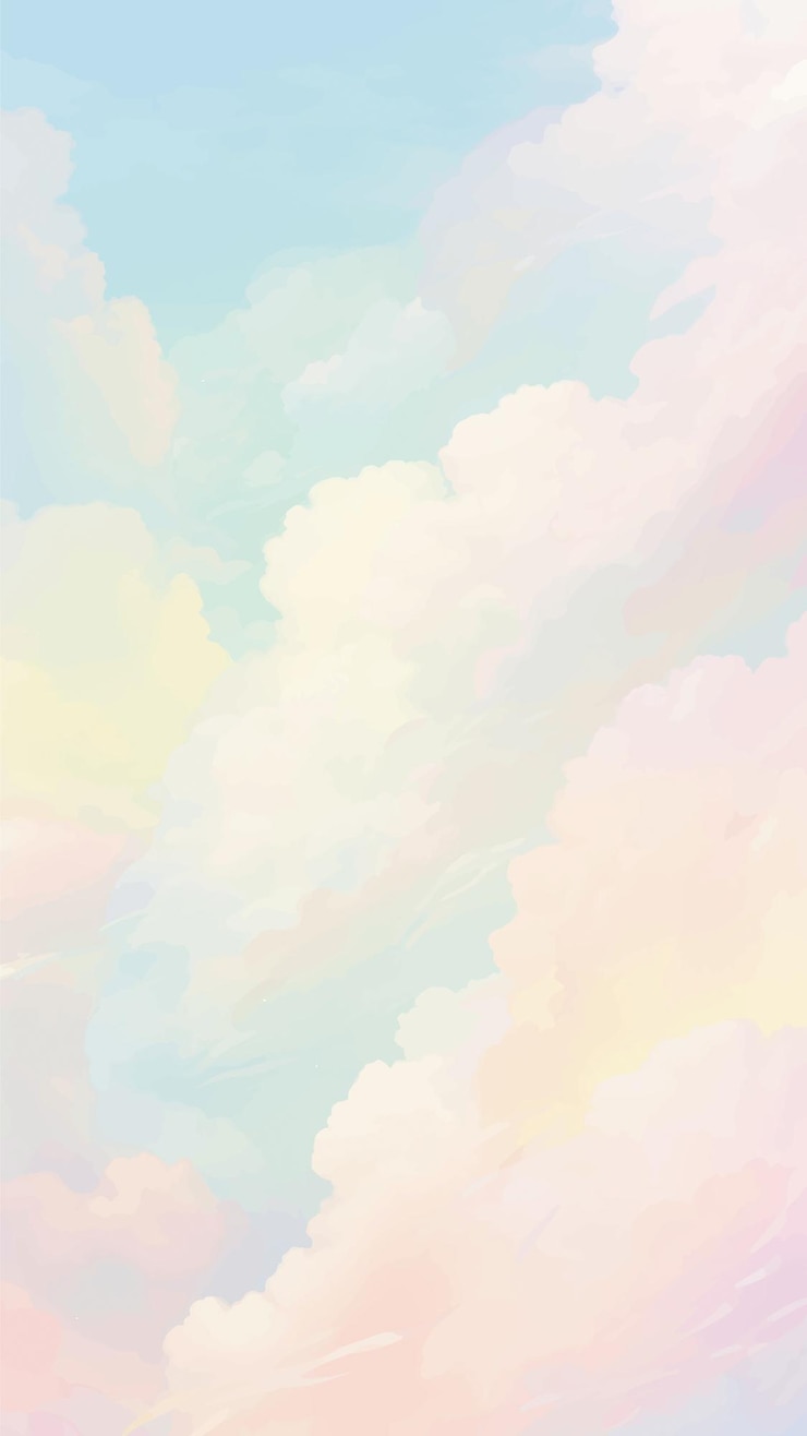 Vector 파스텔 구름 하늘 그림