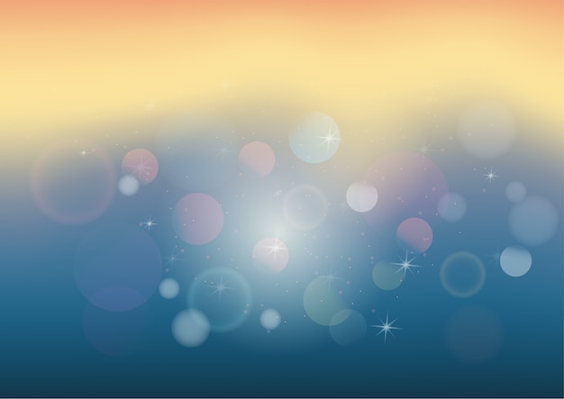 Vector pastel color abstract background with bokeh