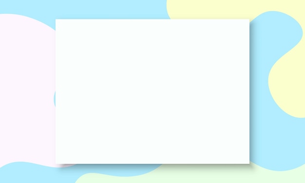ベクトル 白い正方形のコピースペースエリアのパステル色の背景フレーム