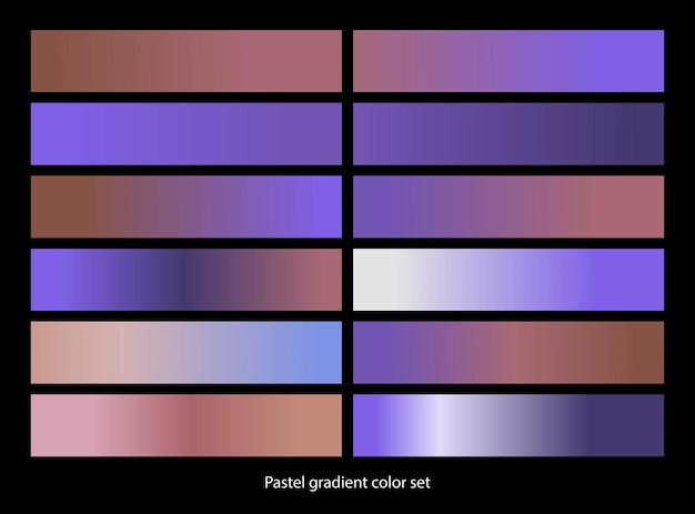 Pastel color gradient collection