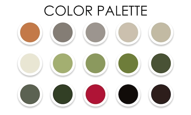 Pastel color palette 2023 Vector illustration