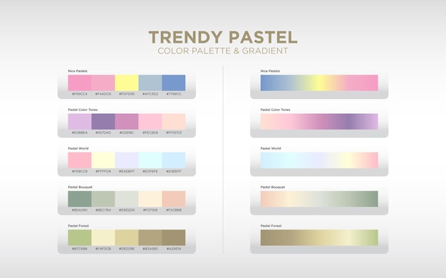 Pastel Color Palette and Gradient