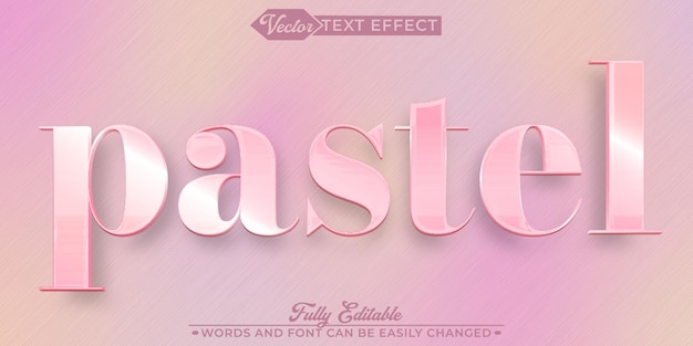 Pastel Color Vector Fully Editable Smart Object Text Effect