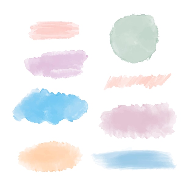 Pastel color watercolor brush