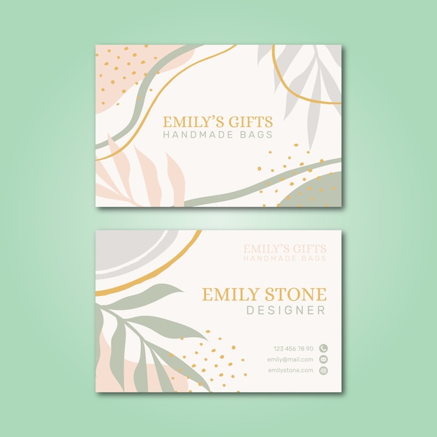 Vector pastel-colored business card