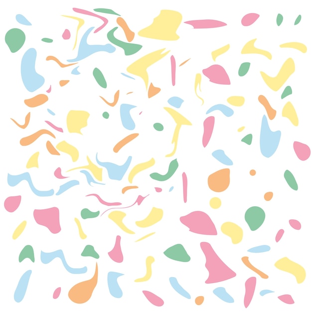 Pastel colored spots pattern on white background