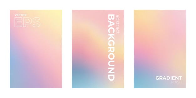 Pastel Colors Gradient Set for Soft and Gentle Designs