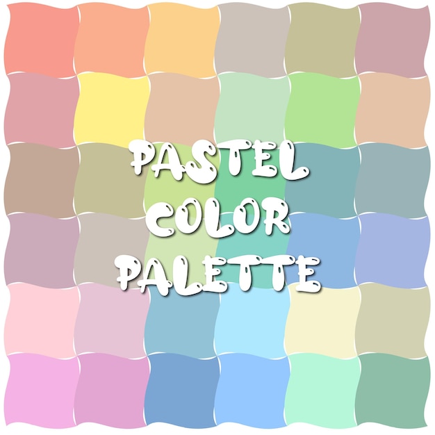 Vettore colori pastello